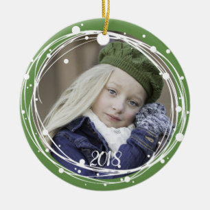 Snö Bubbles-jul-andedräkt Julgransprydnad Keramik