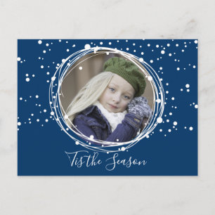 Snö Bubbles-julklapp för andningsfoto Helg Vykort