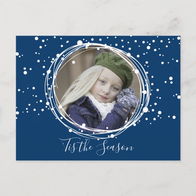 Snö Bubbles-julklapp för andningsfoto Helg Vykort (Framsida)