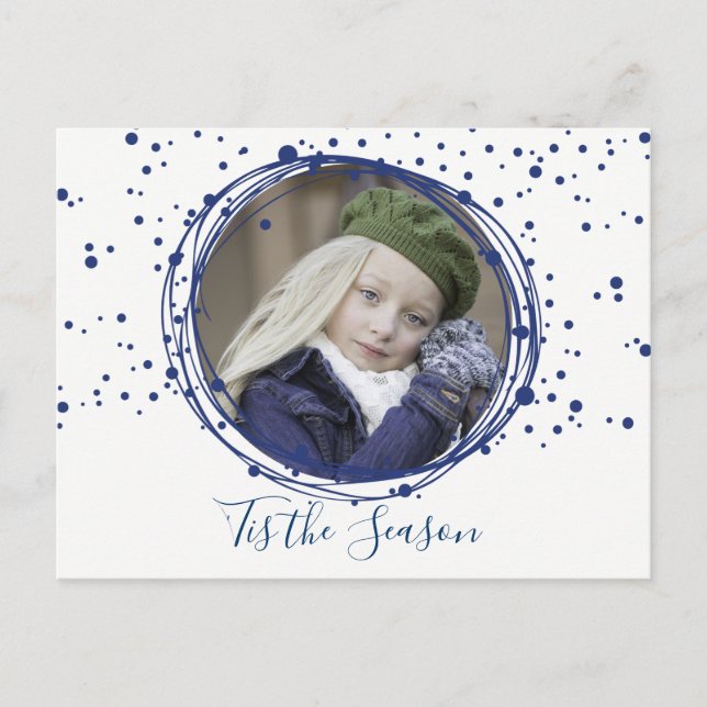 Snö Bubbles-julklapp för andningsfoto Helg Vykort (Framsida)