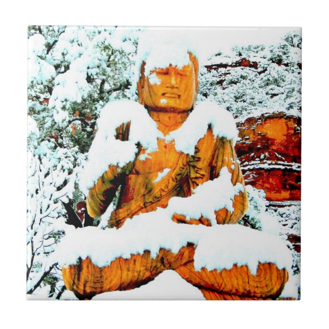snö buddha kakelplatta (Framsidan)