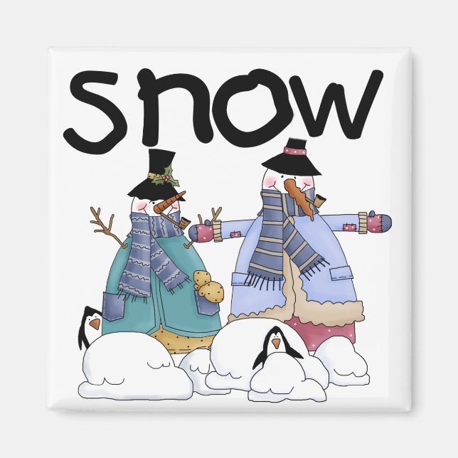 Snö Buddies Tshirts och Gifts Magnet (Framsidan)