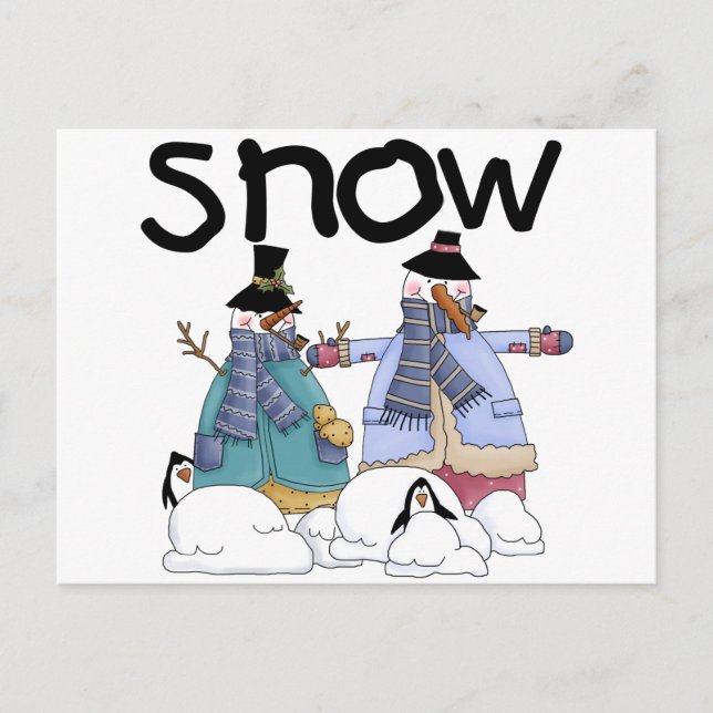 Snö Buddies Tshirts och Gifts Vykort (Framsida)
