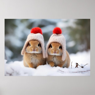 Snö Bunnies Poster