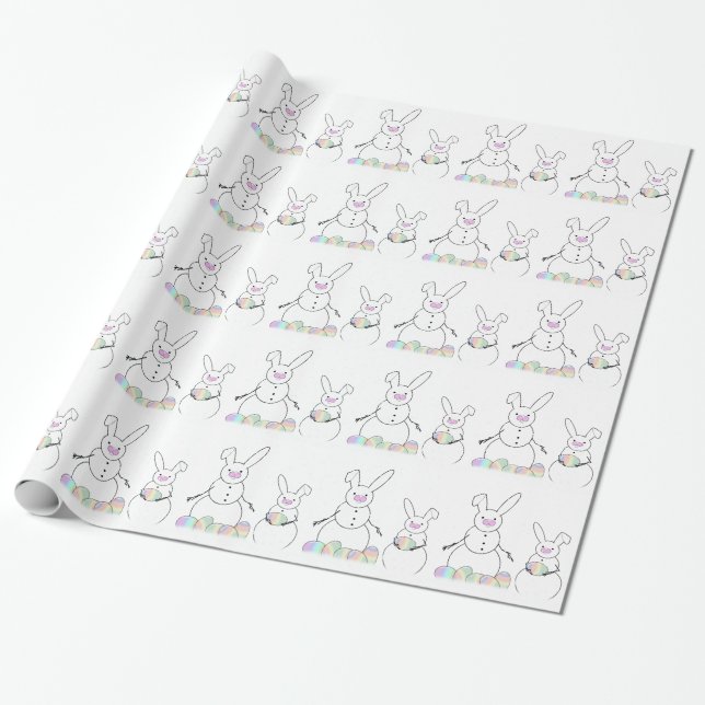 Snö Bunnies Presentpapper (Utrullad)