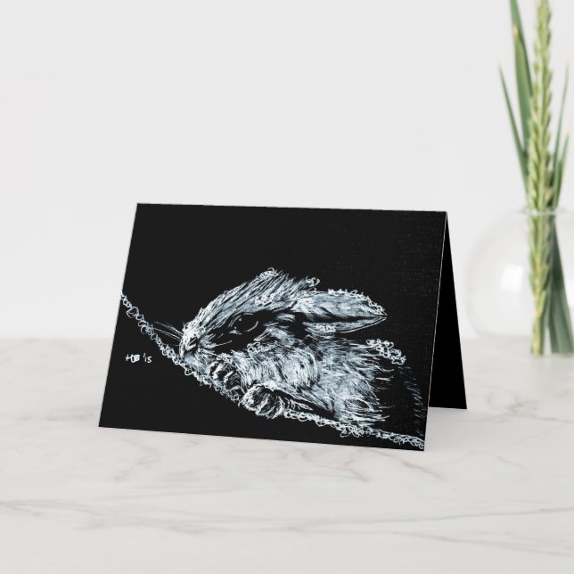 Snö Bunny Helgkort (Framsida)