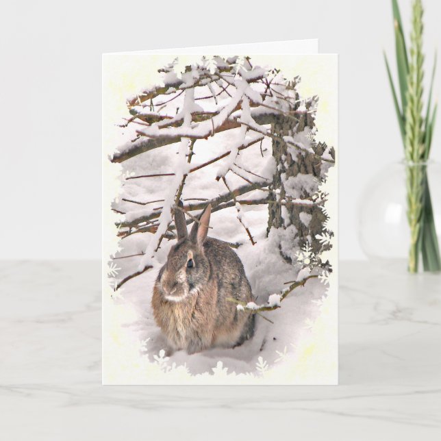 Snö Bunny Mors dag Kort (Framsida)