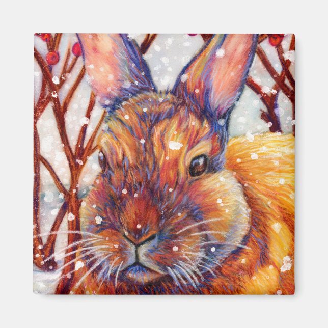 Snö Bunny Rabbit Magnet (Framsidan)