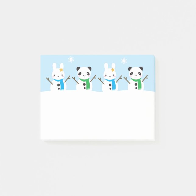 Snö Bunny & Snö Panda Post-it Block (Framsida)