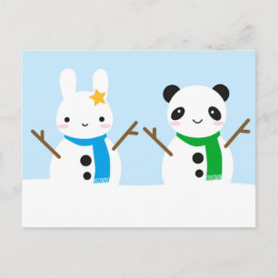 Snö Bunny & Snö Panda Vykort