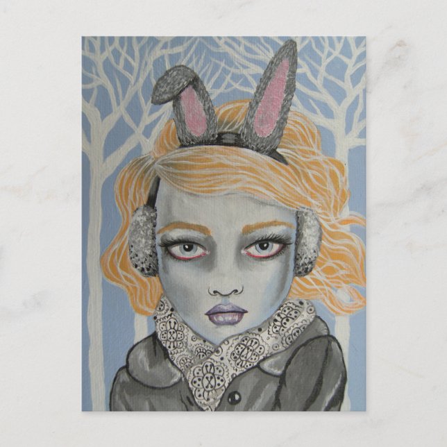 Snö Bunny Vykort (Framsida)