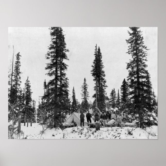 Snö Camping North of the Arctic Circle Poster (Framsidan)