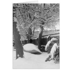 Snö Canoe Hälsningskort