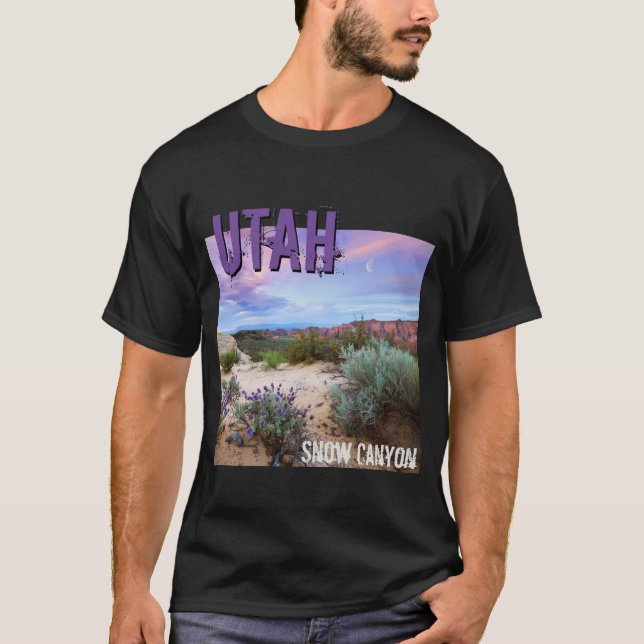 Snö Canyon Utah-blommor T Shirt (Framsida)