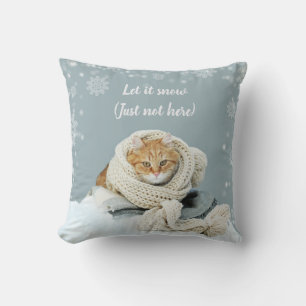 Snö Cat Dekorativ kudde