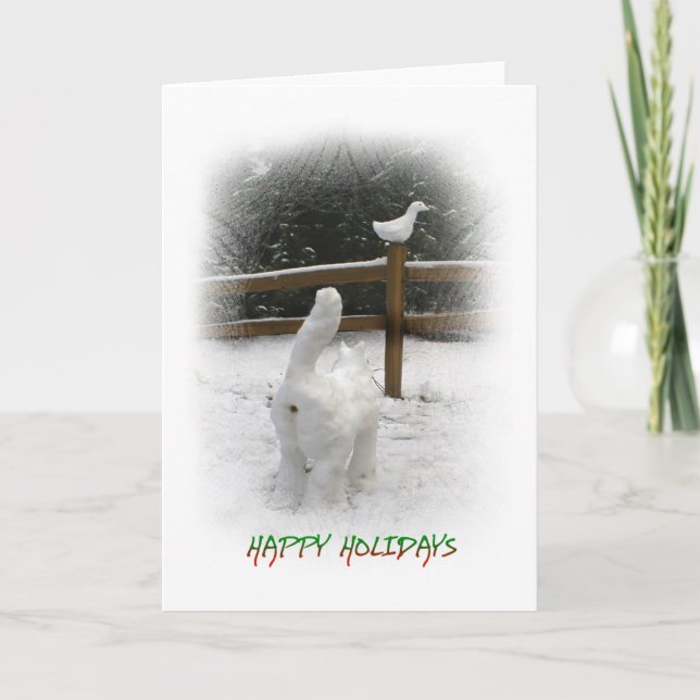 Snö Cat Helgkort (Framsida)