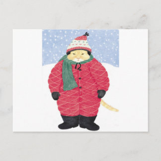 SNÖ CAT VYKORT