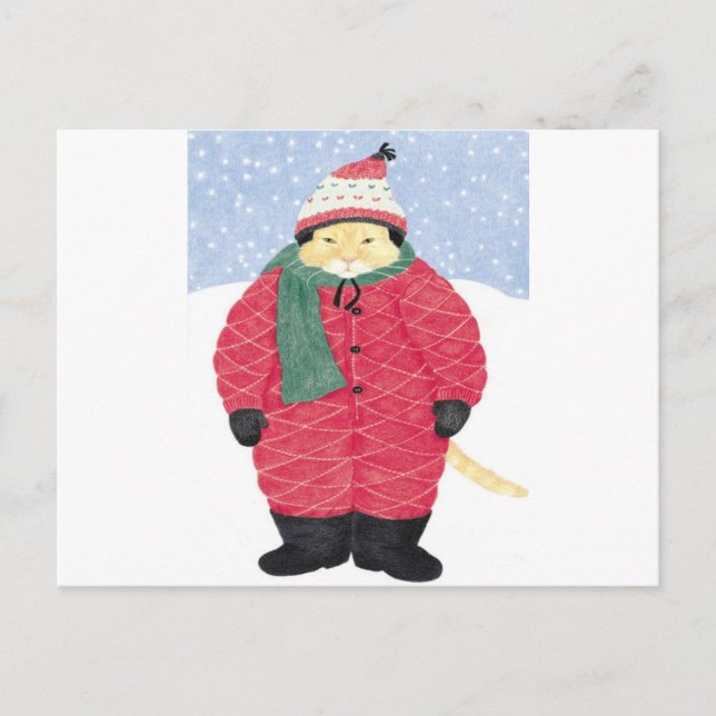 SNÖ CAT VYKORT (Framsida)
