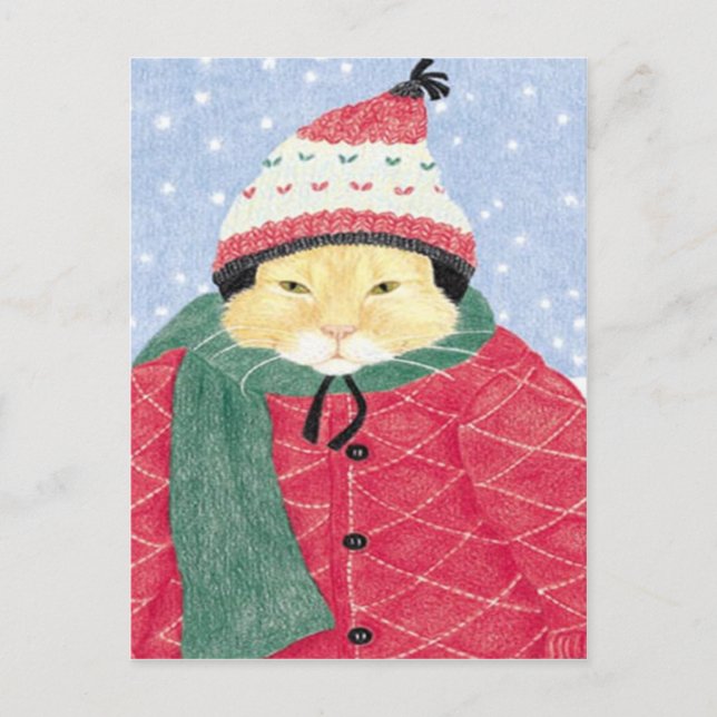 SNÖ CAT VYKORT (Framsida)
