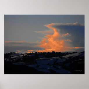 Snö Cloud över Newtown Poster