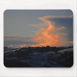 Snö Cloud över Newtown, Powys Musmatta