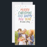 Snö Colorful God jul Photo Julkort<br><div class="desc">Gör en snyggt påstående den här julhelgen med det här helgdag för festliga bilder och roligtar. Framsidan har en lekfull färgstark formaterad text med anpassningsbarna. Baksidan har en passande färgfull punkt mönster för en speciell extra-beröring. Besök min affär för att se fler helgdagskort för snyggt.</div>