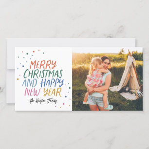 Snö Colorful God jul Photo Julkort