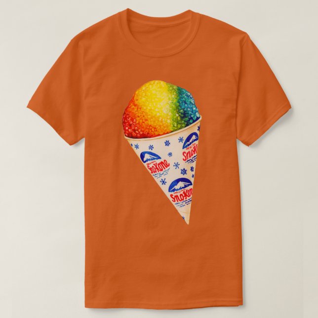 Snö Cone Mönster T Shirt (Design framsida)