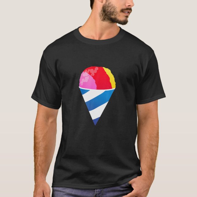 Snö Cone Sno Shaved Ice Dessert Sweets Ice Cream T Shirt (Framsida)