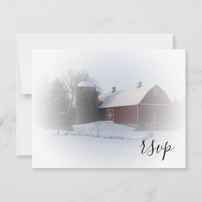 Snö Covered Barn Winter Wedding OSA (Framsida)