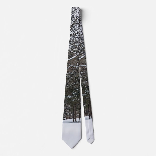 Snö Covered Road Painterly Neck Tie Slips (Framsida)
