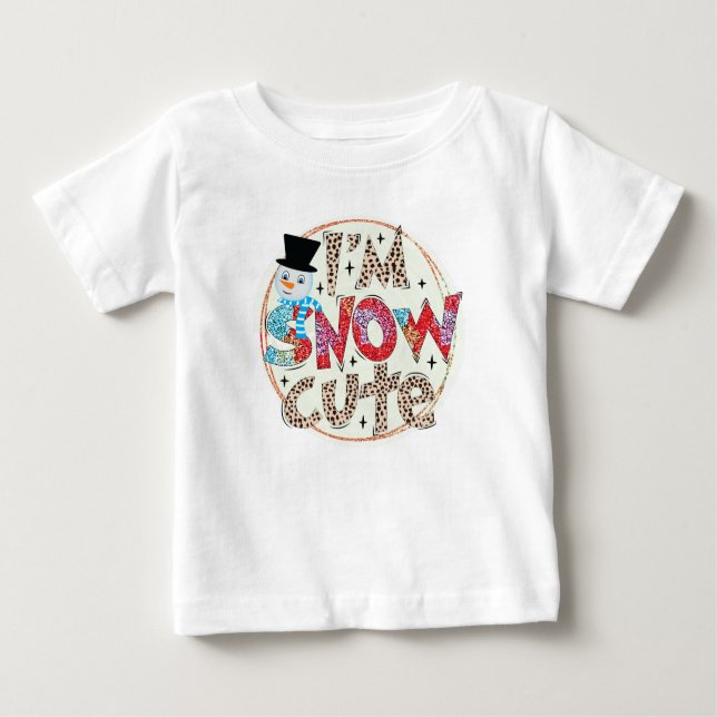 Snö Cute-jul T Shirt (Framsida)
