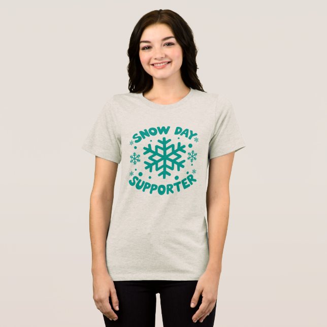 Snö Dag Supporter Tee Tee - Celebrate Snowy Winter (Framsida Full)