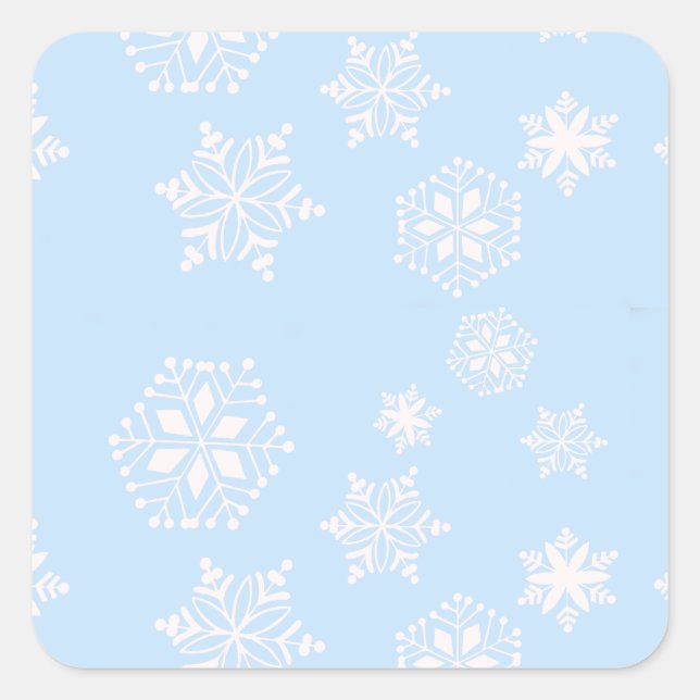 Snö-dagen Fyrkantigt Klistermärke (Framsida)