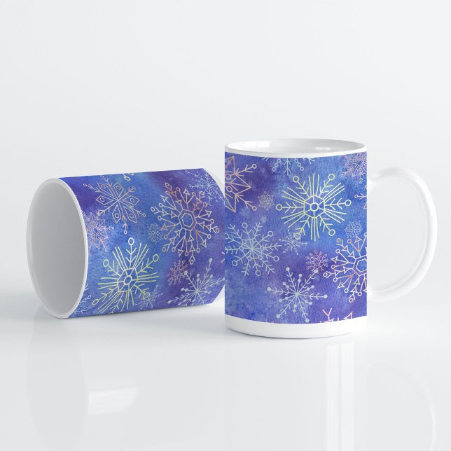 Snö-dagen! Snowflake Kaffemugg (Skapare uppladdad)