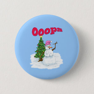 Snö dam med julgran Ops Knapp