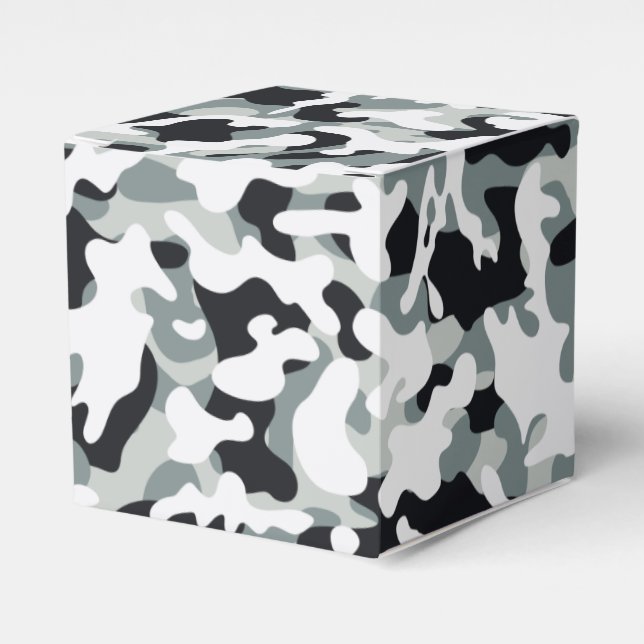 Snö Dammsk camouflage  Presentaskar (Framsidan Sidan)