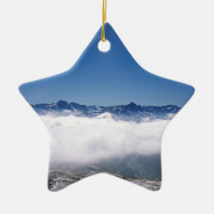 Snö Davos Schweiz-Helgdag Card Poster foto B Julgransprydnad Keramik