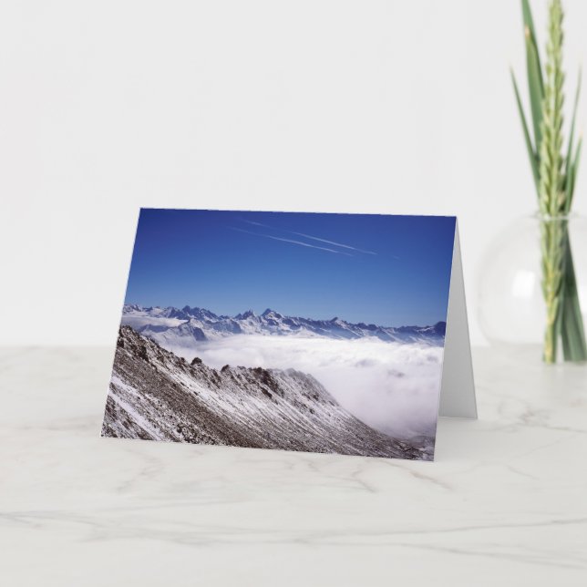Snö Davos Schweiz-Helgdag kort (Framsida)