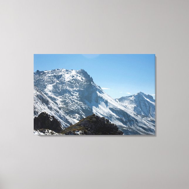 Snö Davos Schweiz-Helgdag kort Canvastryck (Framsida)