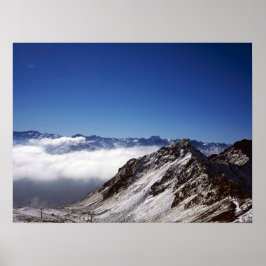 Snö Davos Schweiz-Helgdag kort Poster