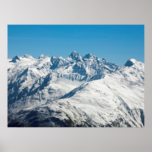 Snö Davos Schweiz-Helgdag kort Poster (Framsidan)