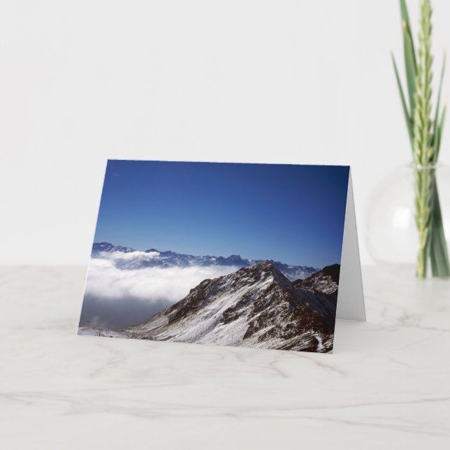 Snö Davos Schweiz Helgkort (Framsida)