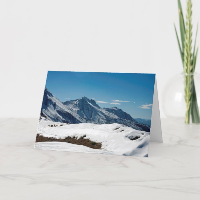 Snö Davos Schweiz Helgkort (Framsida)