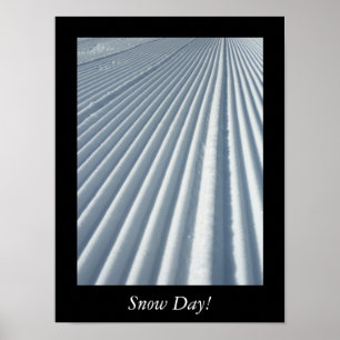 Snö Day Groomed Ski Trail Poster