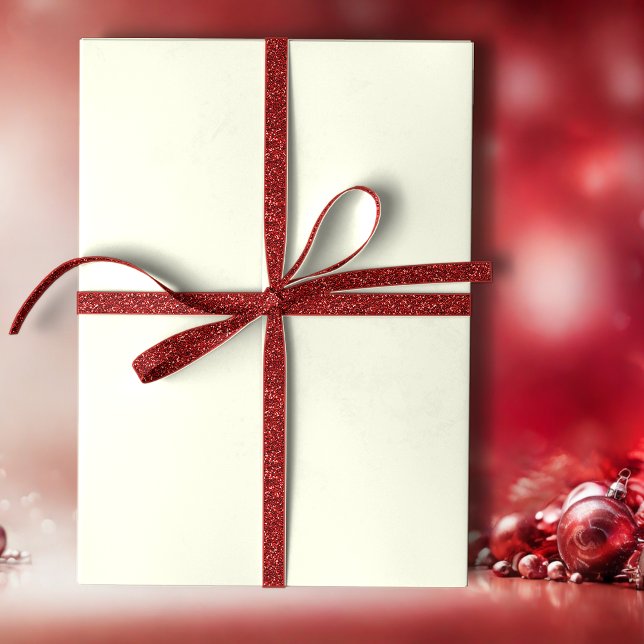 Snö Day Solid Helgdag Cream Presentpapper (Skapare uppladdad)