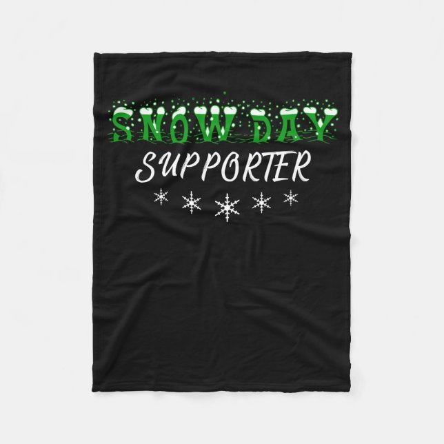 Snö Day Supporter God jul Fleecefilt (Framsidan)