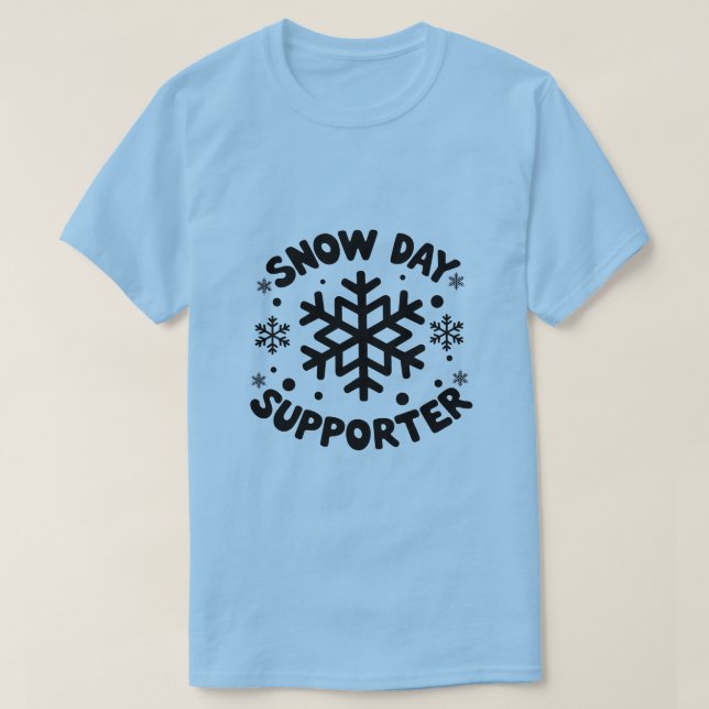 Snö Day Supporter T-Shirt - Winter Snowflake Desi (Design framsida)