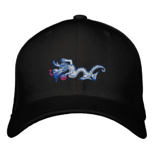 Snö Dragon Broderad Keps