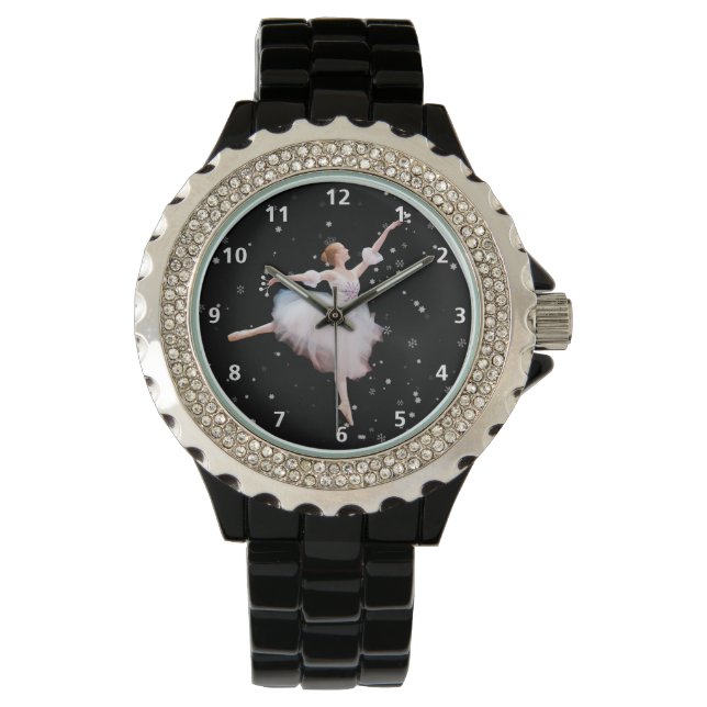 Snö drottning Ballerina med siffror Armbandsur (Framsida)